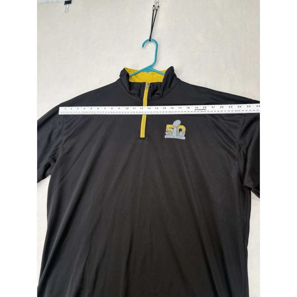 Majestic Super Bowl 50 NFL Long Sleeve Quarter Zip Pullover Shirt Men's 2XLT - Picture 14 of 14